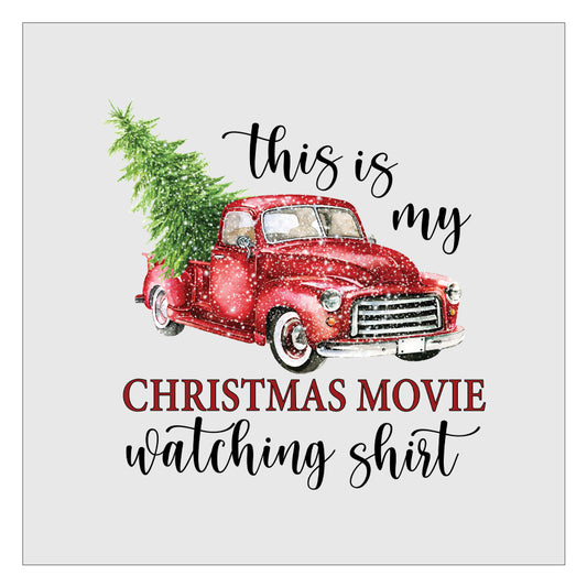 This Is My Christmas Movie Watching Shirt DTF Transfer