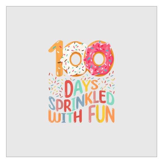 100 Days Of School Donut Sprinkles DTF Transfer