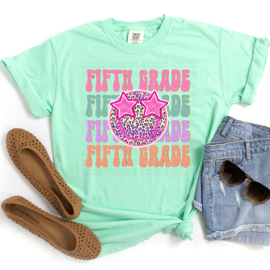 5th Grade - First Day Of School - Preppy Pastel DTF Transfer