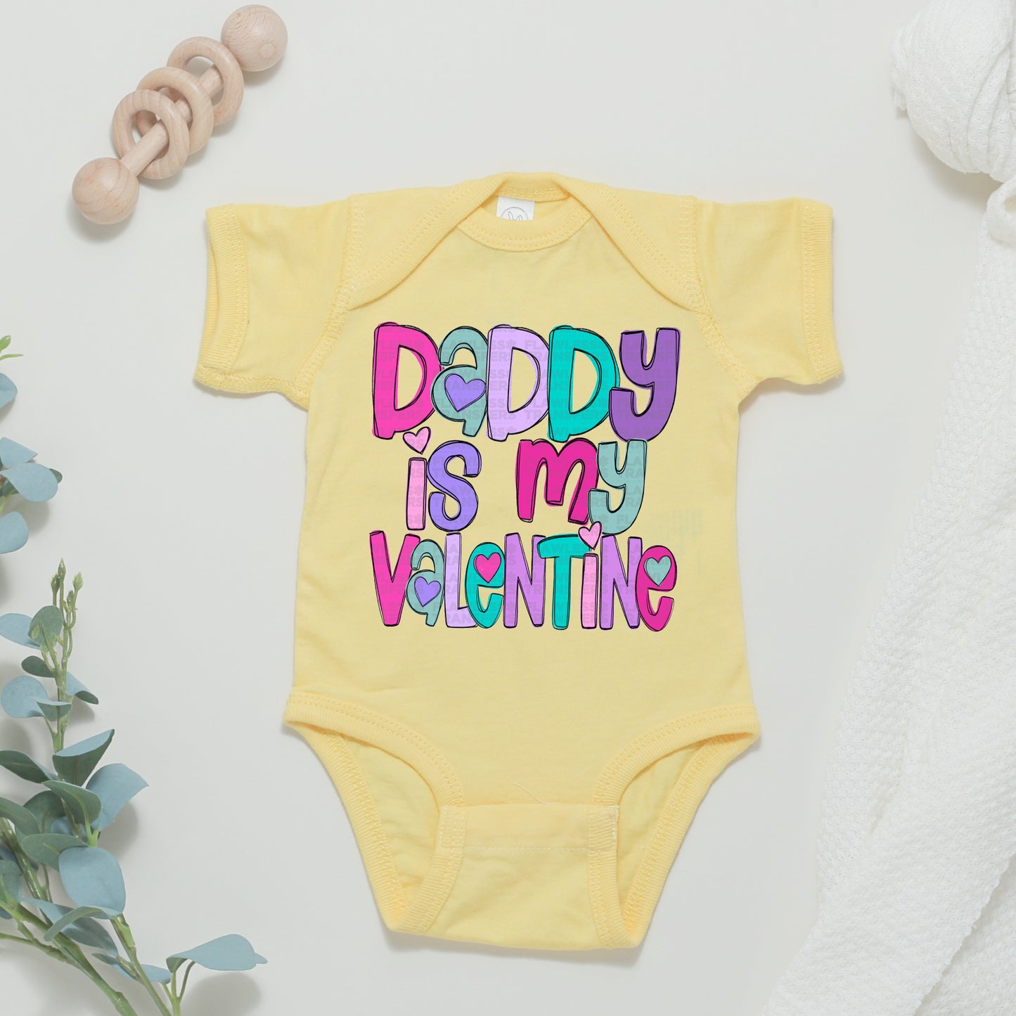 Daddy Is My Valentine - Hearts Girl Alpha DTF Transfer