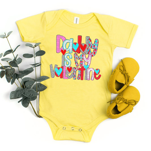 Daddy Is My Valentine - Hearts Poppy Alpha DTF Transfer