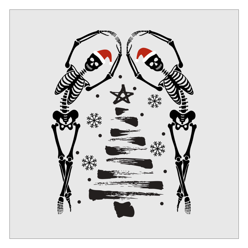 Dancing Christmas Skeletons - Design 2 DTF Transfer