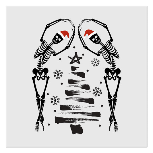 Dancing Christmas Skeletons - Design 2 DTF Transfer