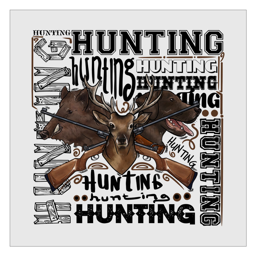 Hunting Typography DTF Transfer