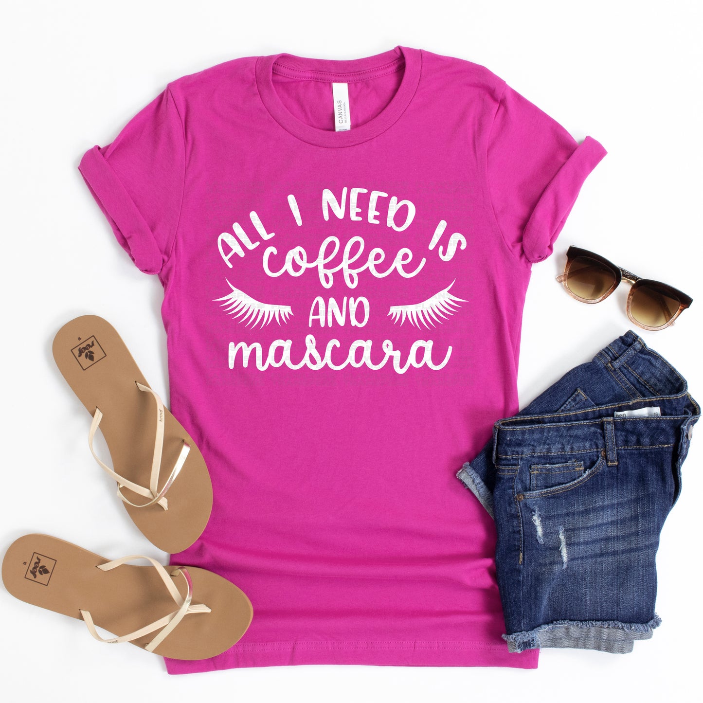 All I Need Is Coffee And Mascara Screen Print Transfer