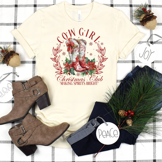 Cowgirl Christmas Club DTF Transfer