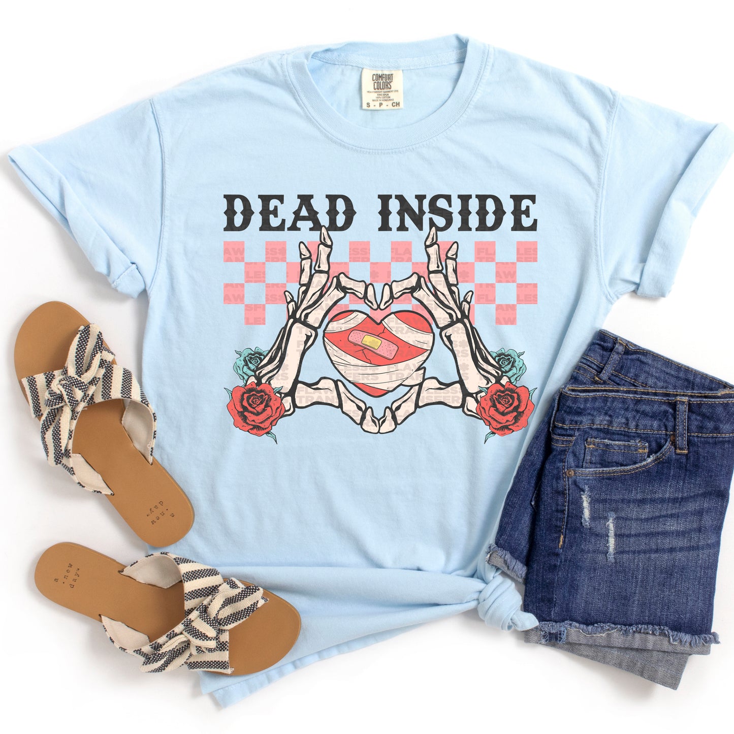 Dead Inside - Skeleton Heart DTF Transfer