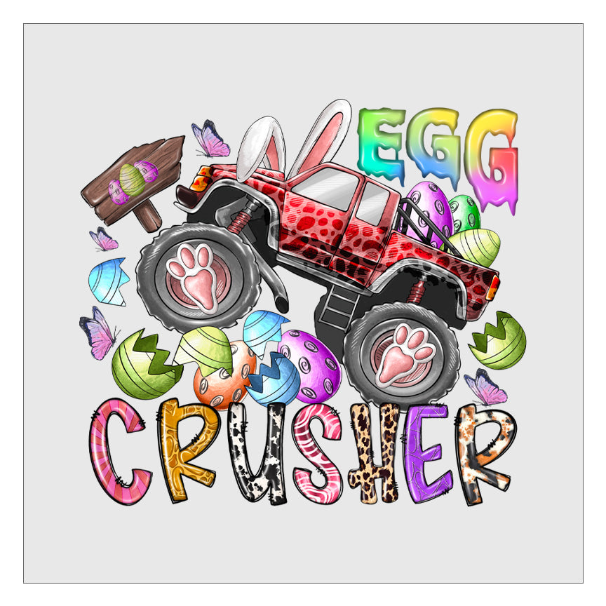 Egg Crusher Monster Truck DTF Transfer