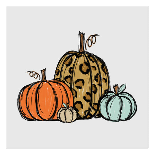 Fall Leopard Pumpkins DTF Transfer