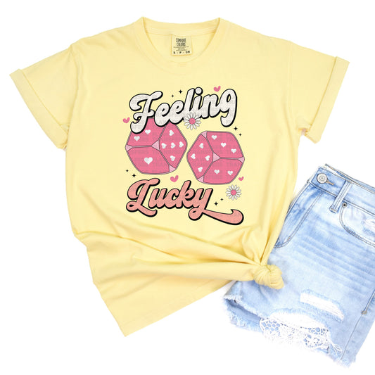 Feeling Lucky Retro Daisy Dice DTF Transfer