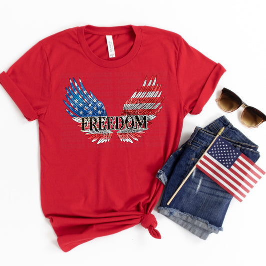 Freedom American Flag Wings DTF Transfer