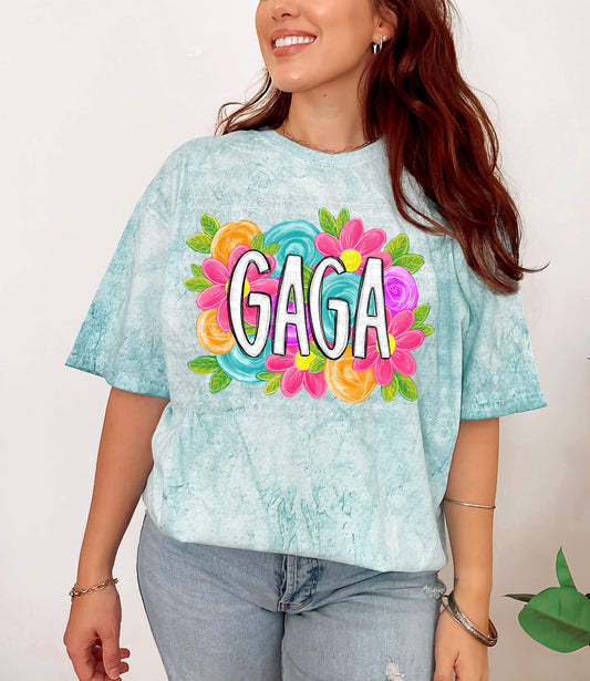 Gaga Bright Floral DTF Transfer