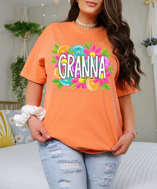 Granna Bright Floral DTF Transfer