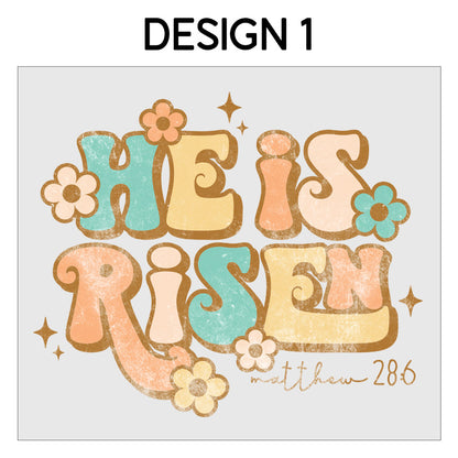 He Is Risen - Retro - 3 Designs DTF Transfer