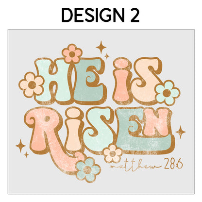 He Is Risen - Retro - 3 Designs DTF Transfer