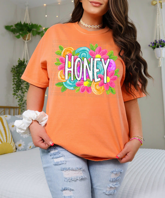 Honey Bright Floral DTF Transfer