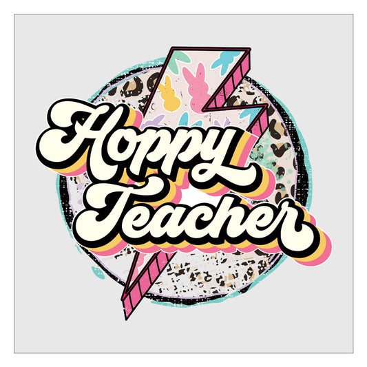 Hoppy Teacher - Lightening Bolt DTF Transfer