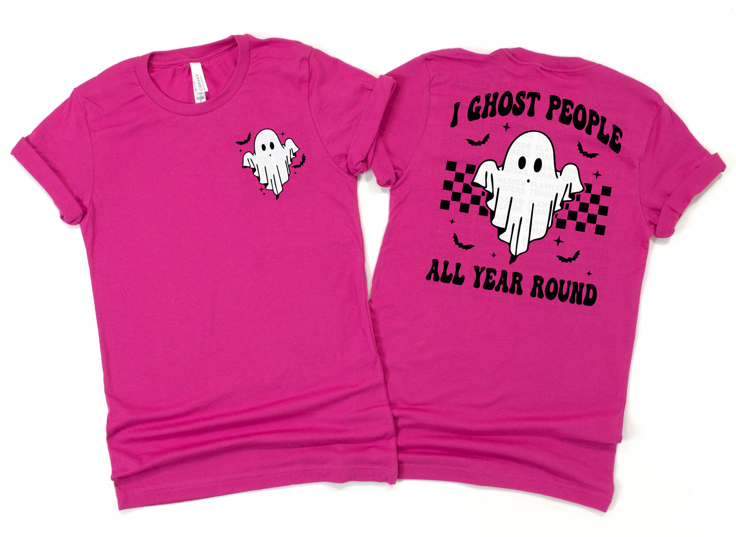 I Ghost People All Year Round DTF Transfer - Pocket and Back Print SET