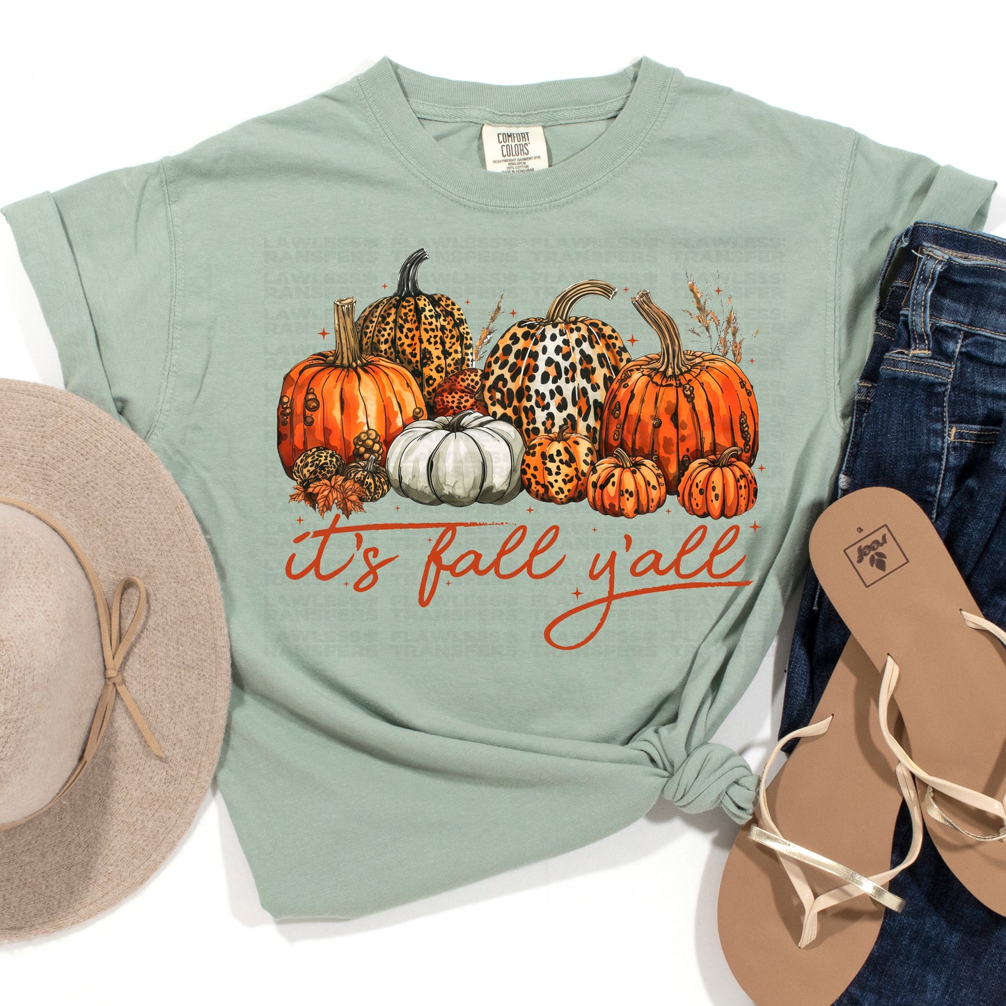 Its Fall Yall Pumpkins - Design 2 DTF Transfer