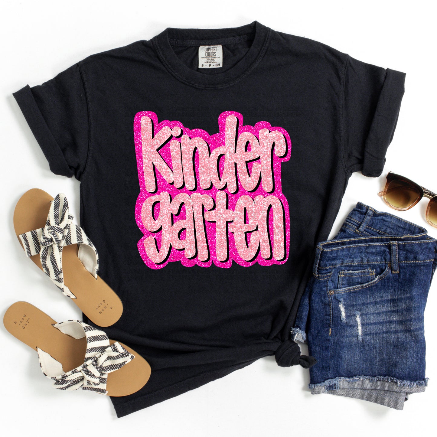 Kindergarten Pink Glitter DTF Transfer