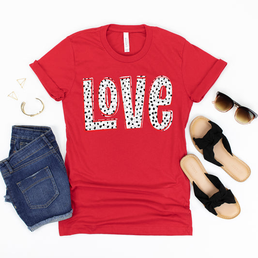 Love Doodle Black & Red #1080 - DTF Transfer