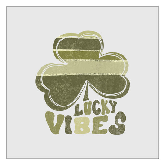 Lucky Vibes Shamrock DTF Transfer