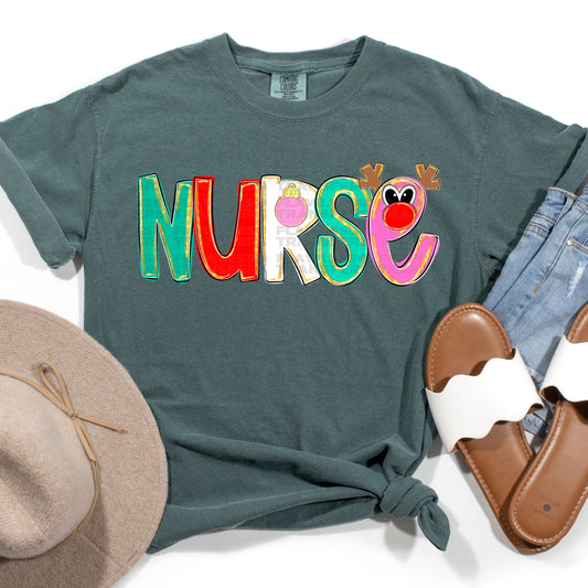 Nurse - Merry Everything Alpha Font DTF Transfer