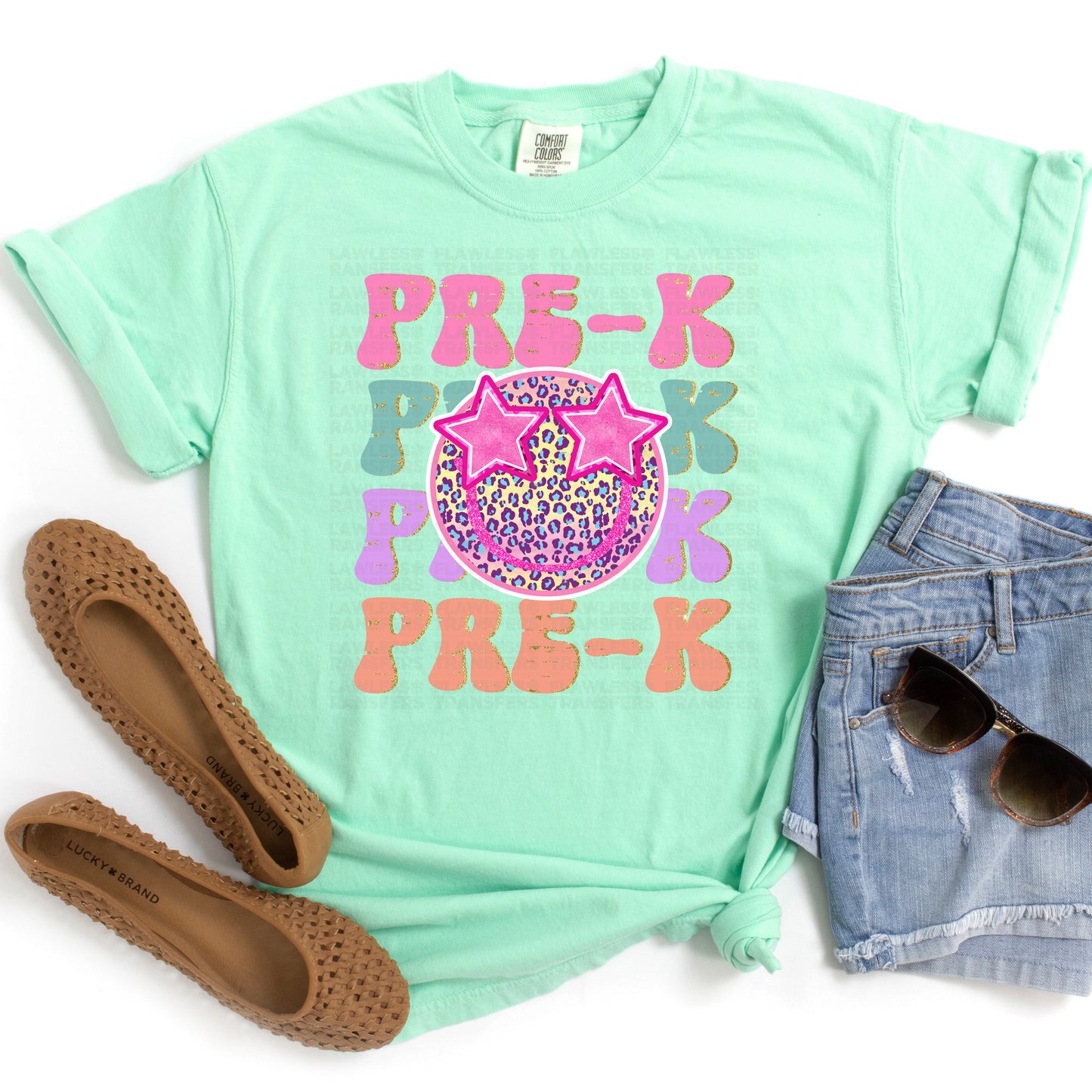 Prek - First Day Of School - Preppy Pastel DTF Transfer