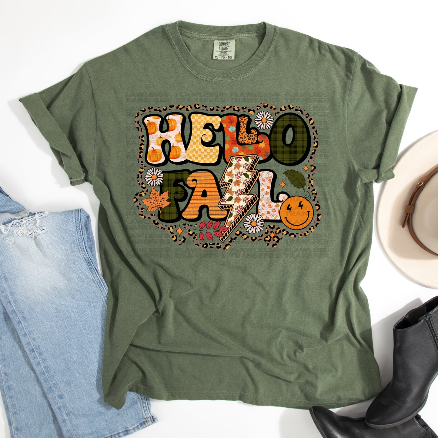 Retro Hello Fall DTF Transfer