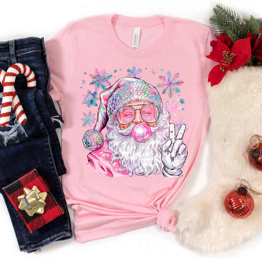 Retro Santa Blowing Bubble Gum - Design 1 DTF Transfer