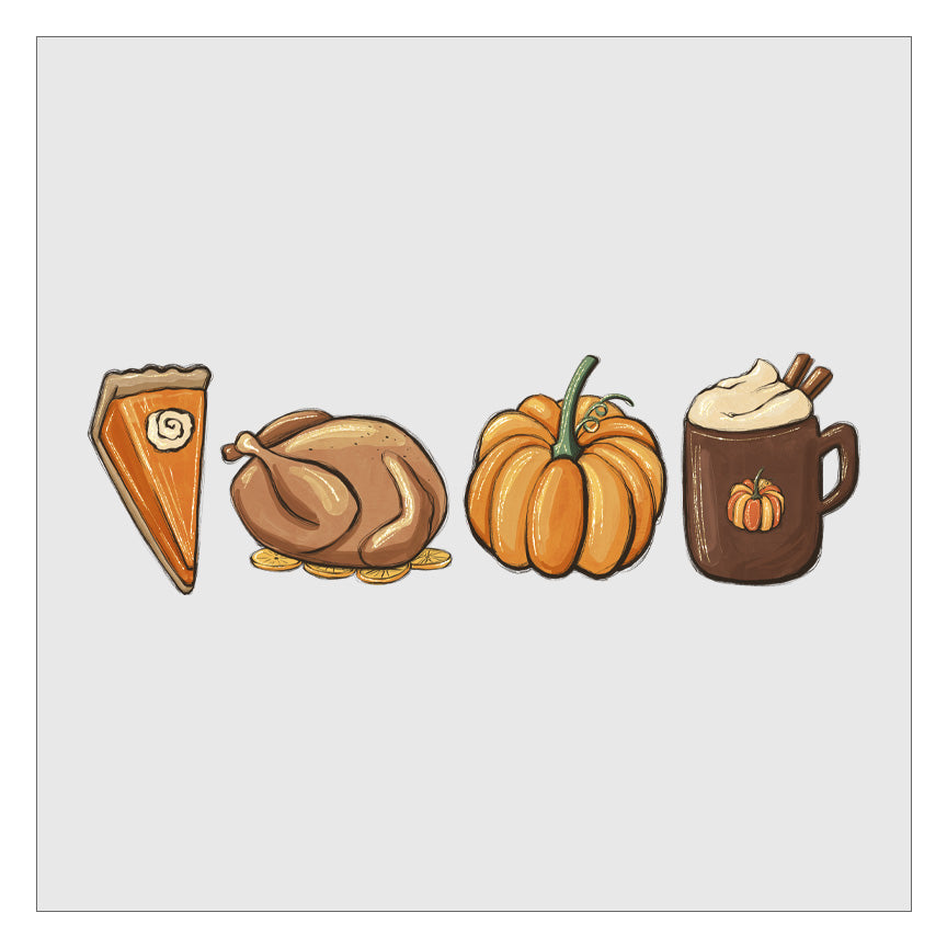 Thanksgiving Food - Design 1 DTF Transfer