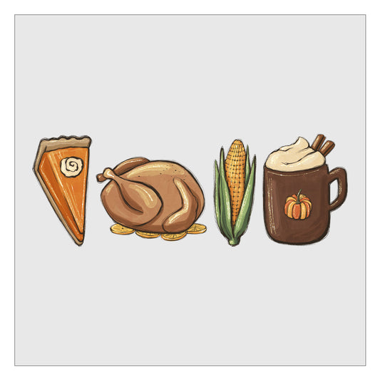 Thanksgiving Food - Design 2 DTF Transfer