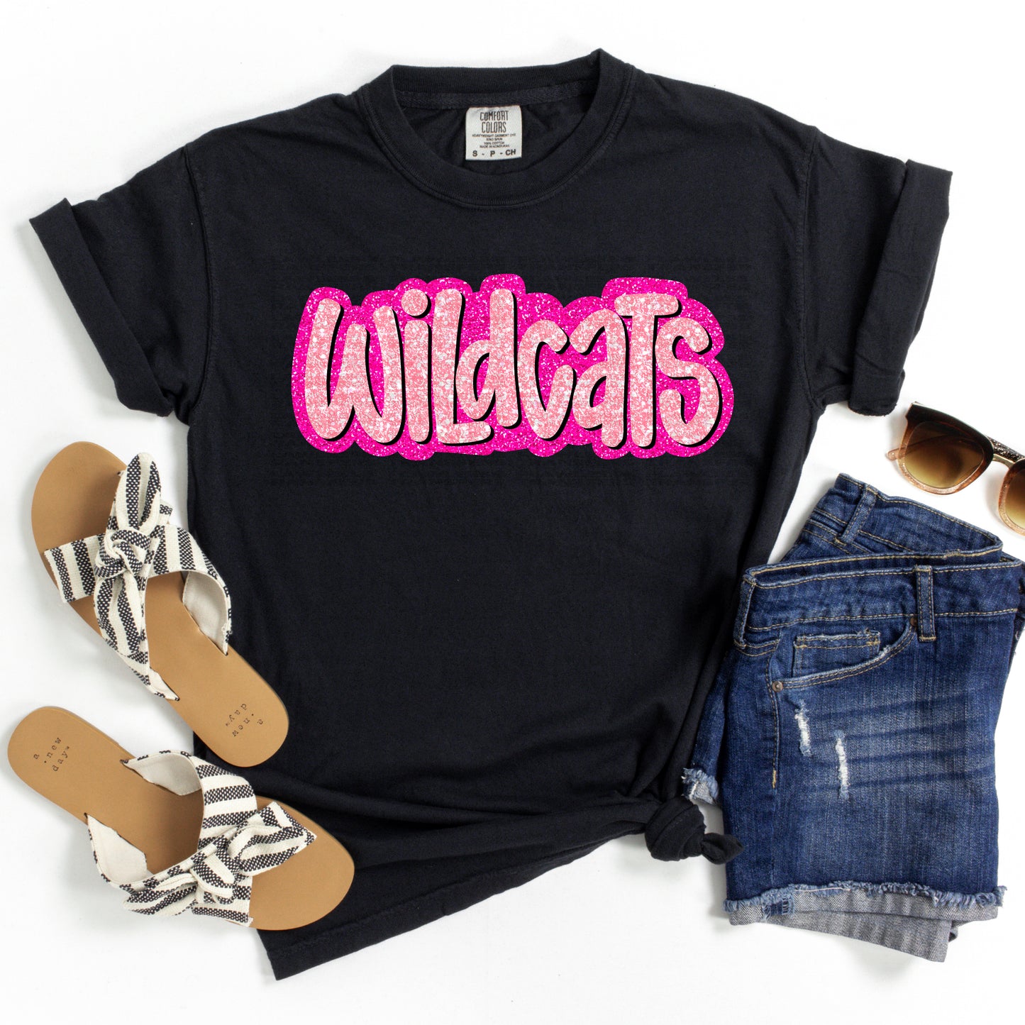 Wildcats Pink Glitter DTF Transfer