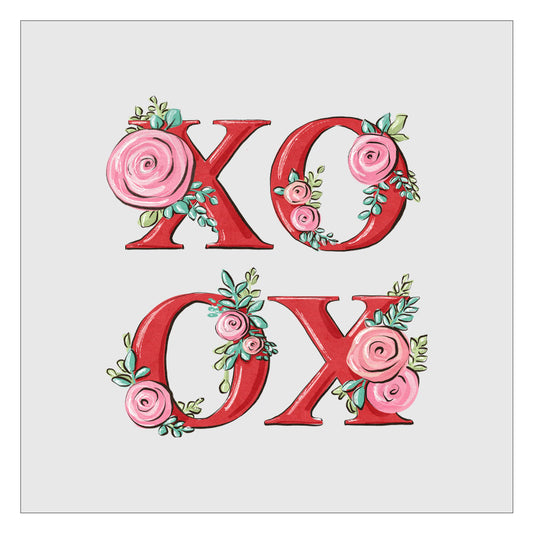 XOXO Floral DTF Transfer