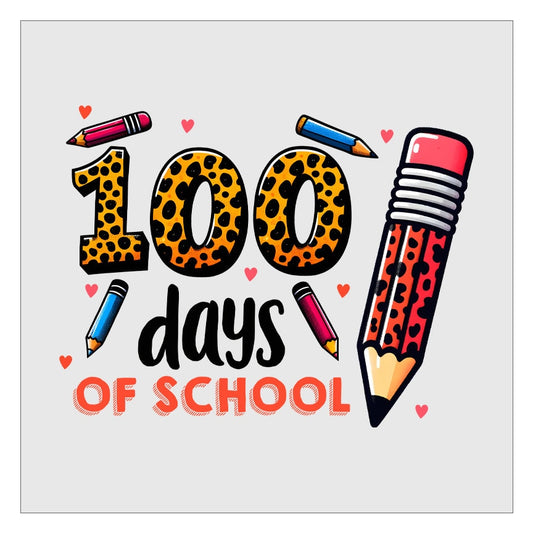 100 Days Of School Dabbing Unicorn DTF Transfer Ready For Press, Direct To Film, Transfer For Shirts, Tshirt Transfers, Transfers For Kids