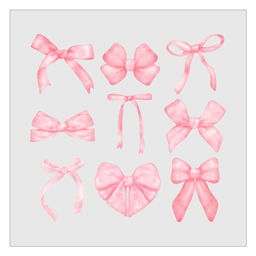 Cute Pink Bow Coquette DTF Transfer – Flawless Transfers